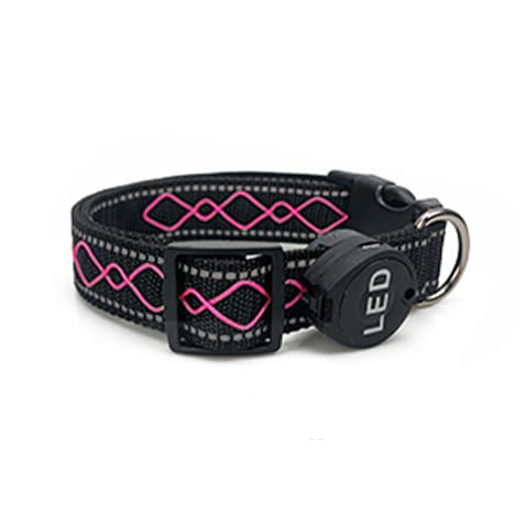 Pink LED Dog Collar (Small)