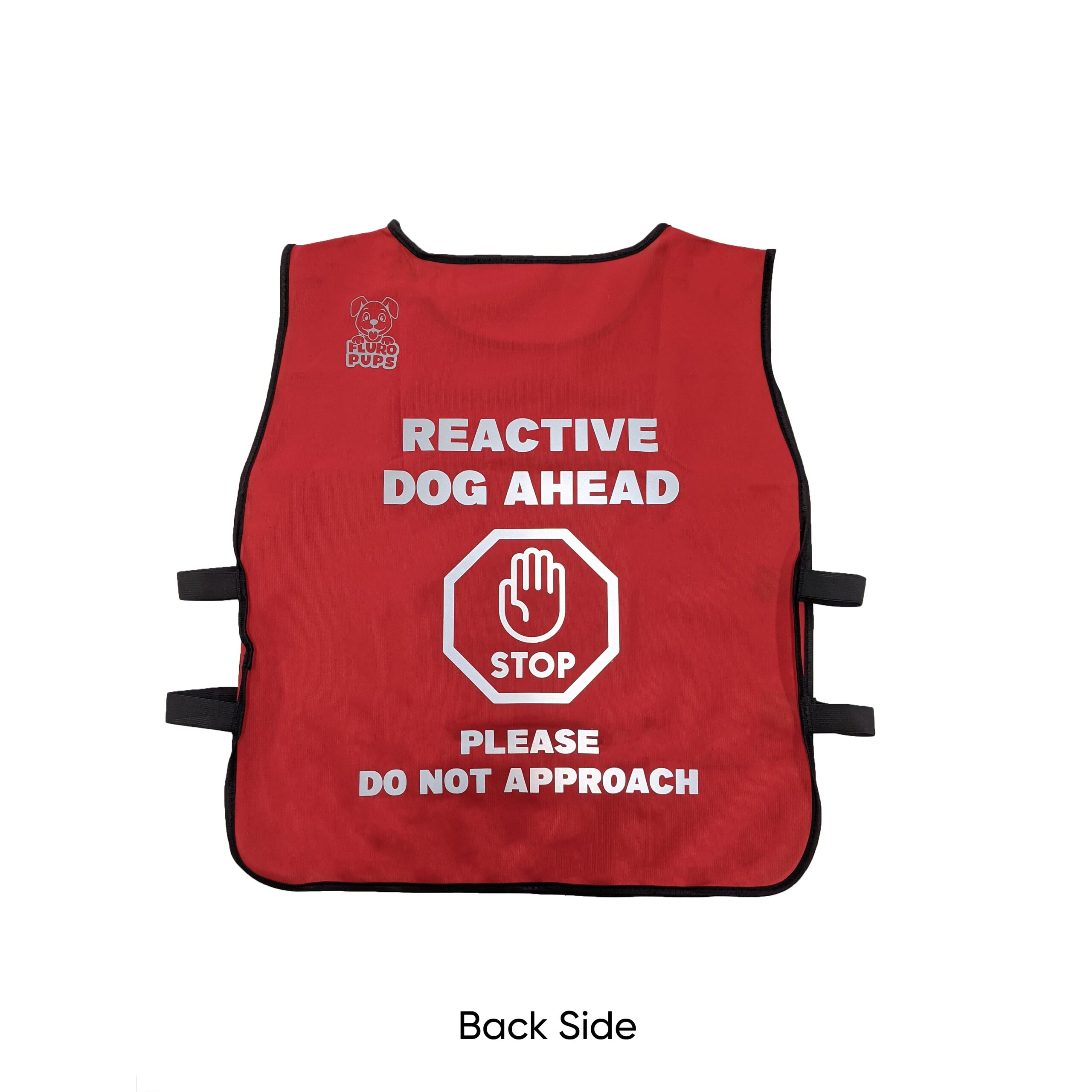 'REACTIVE DOG AHEAD' - Red Reflective Walking Vest